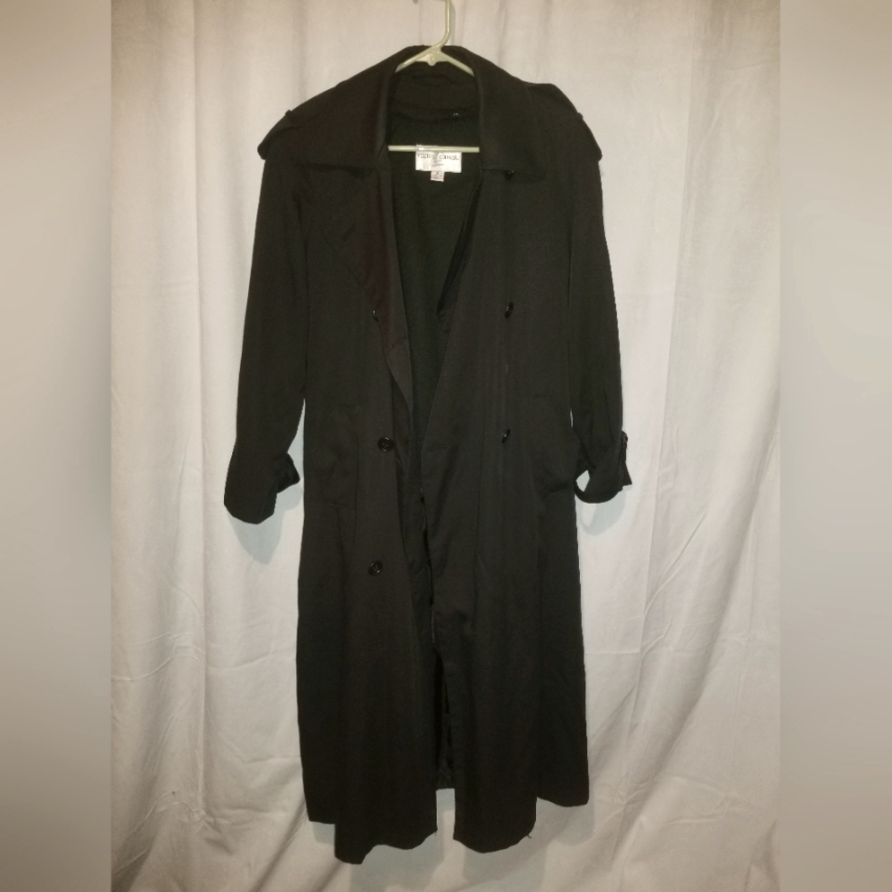 Long Black Coat Casual Corner Size 8 Petite Removable Liner
